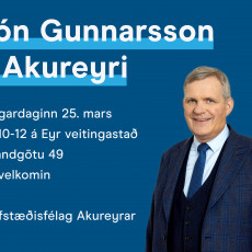 Fundur með Jóni Gunnarssyni 25. mars